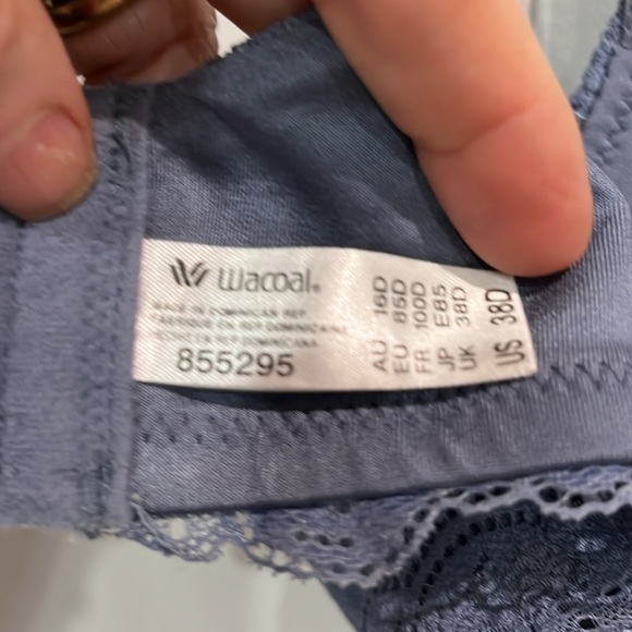 Wacoal Bra 38D Vivid Encounter Blue Unlined Underwire 855295 - Picture 3 of 4